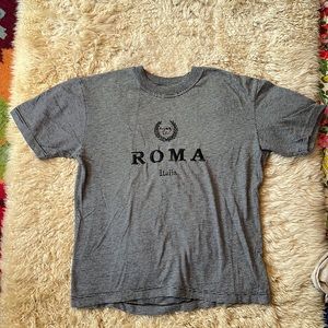 VTG Roma Italia gray striped shirt medium